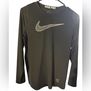 XL Kids Nike Pro Long Sleeve Black Tee